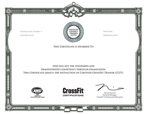 certified crossfit trainer.